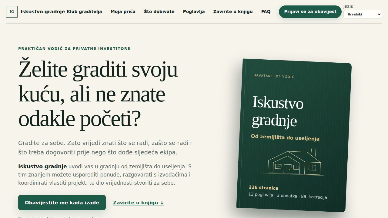 Iskustvo gradnje | Vodič od zemljišta do useljenja