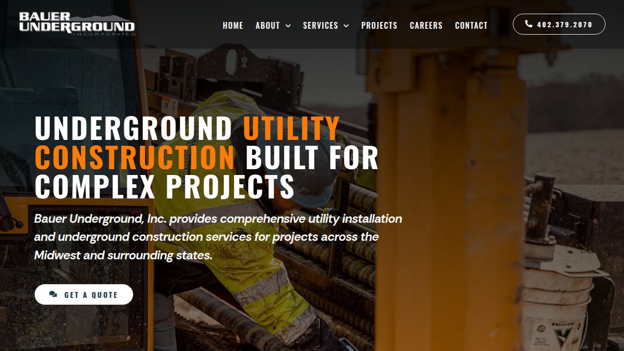 Underground Utility Construction | Bauer Underground, Inc.