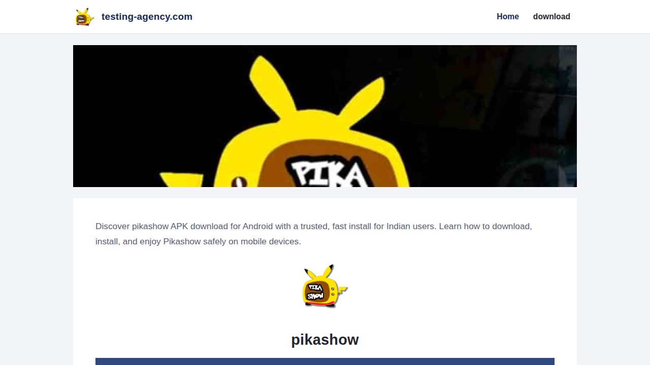 pikashow APK download for Android - Safe Indian Install