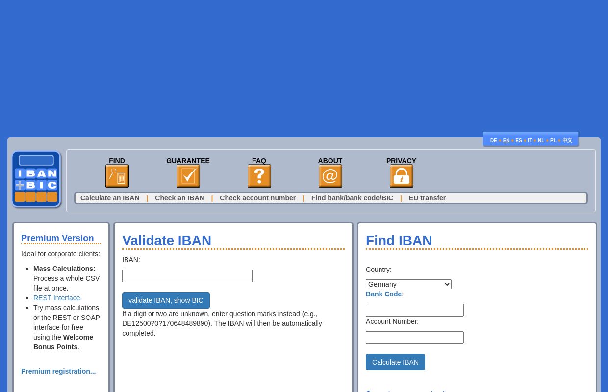 IBAN Calculator