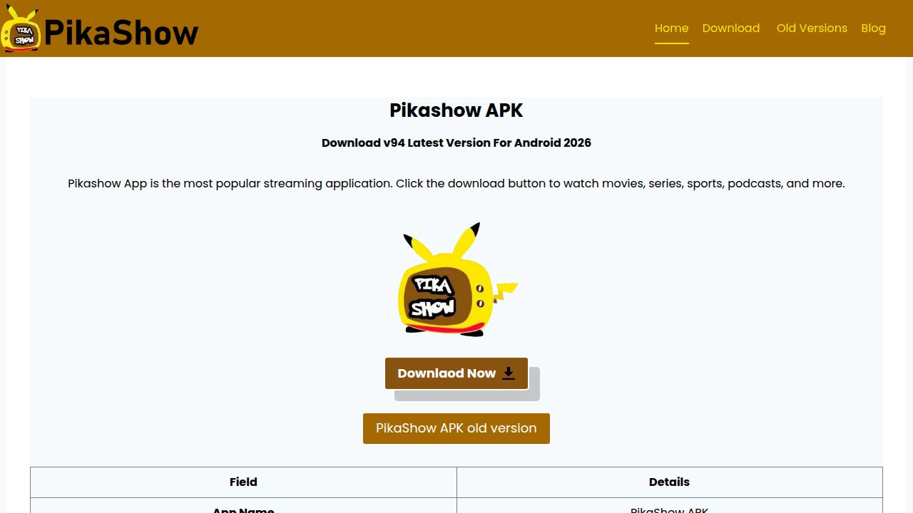 Pikashow APK Download latest v94 (Updated 2026) for Android