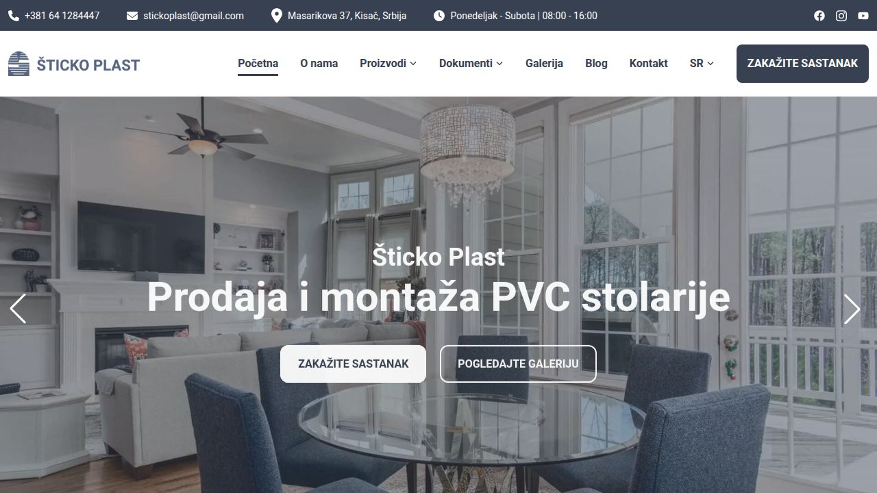 Šticko Plast - PVC stolarija po meri!