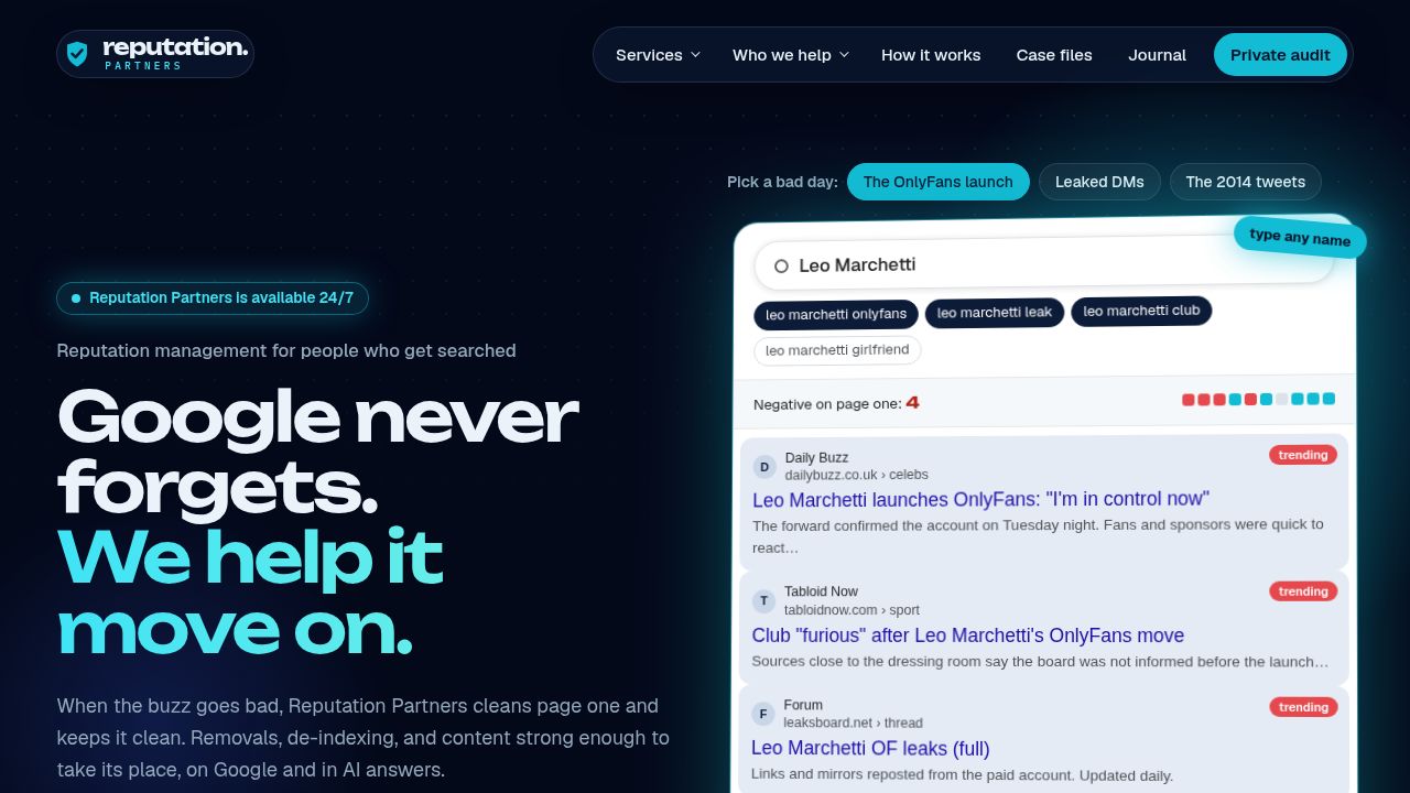 Reputation Partners: Online Reputation Management for Public Figures