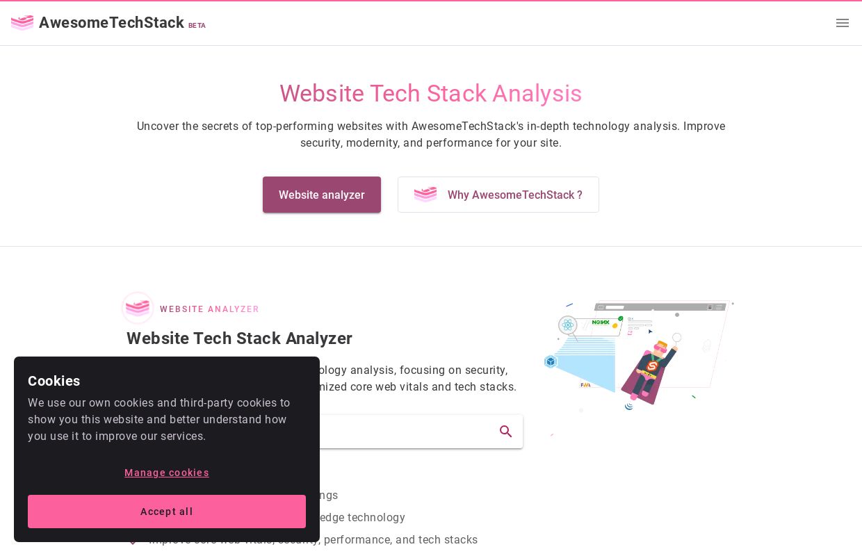 Website Tech Stack Analysis - AwesomeTechStack