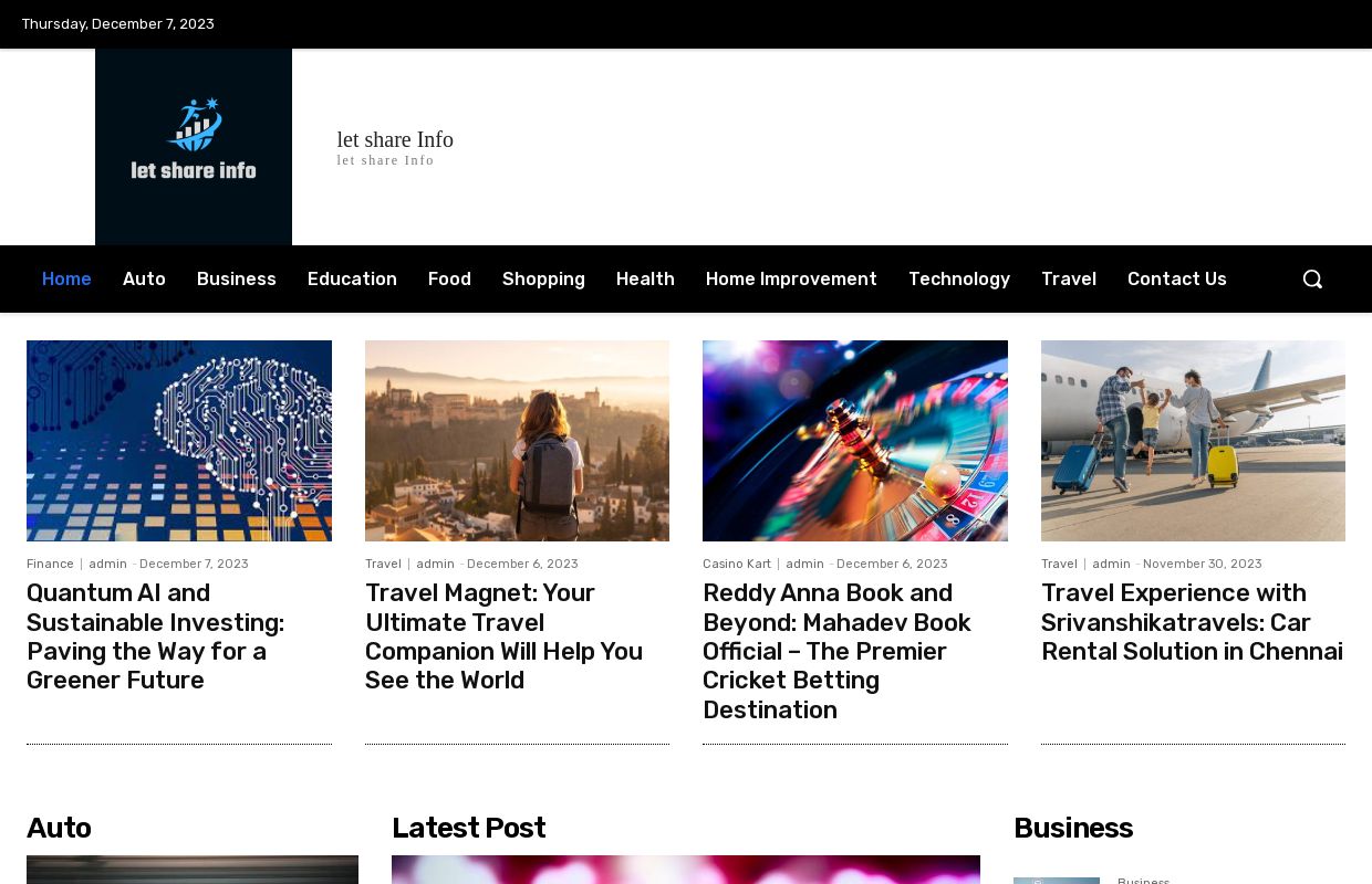 Let Share Info - Your Source for knowledge and In-Depth Insights