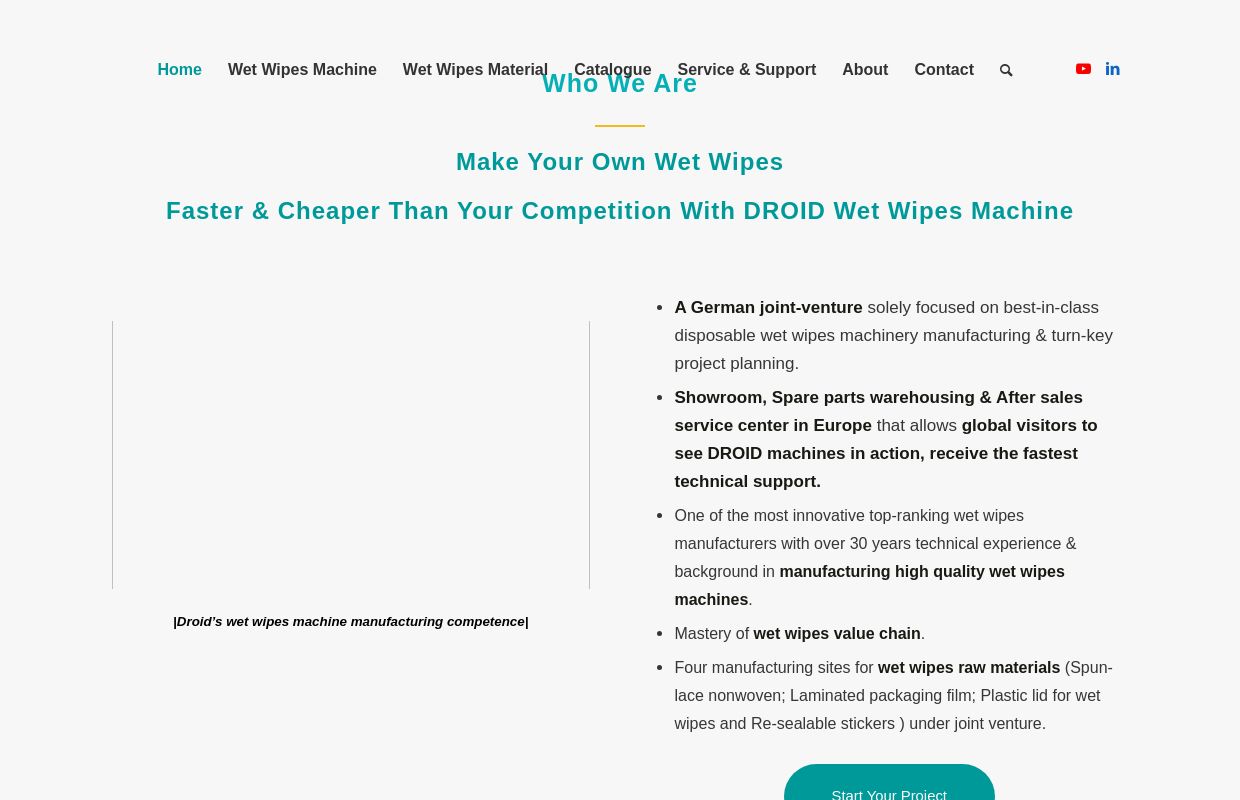Wet Wipes Machine Manufacturer | German Joint-Venture|DROID