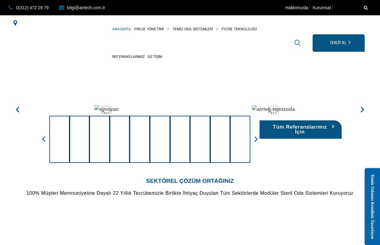 Temiz Oda | Clean Air Solutions | Temiz Oda Sistemleri | airtech