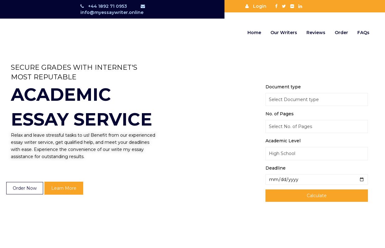 Essay Writing Service | Quality Custom Essay Services