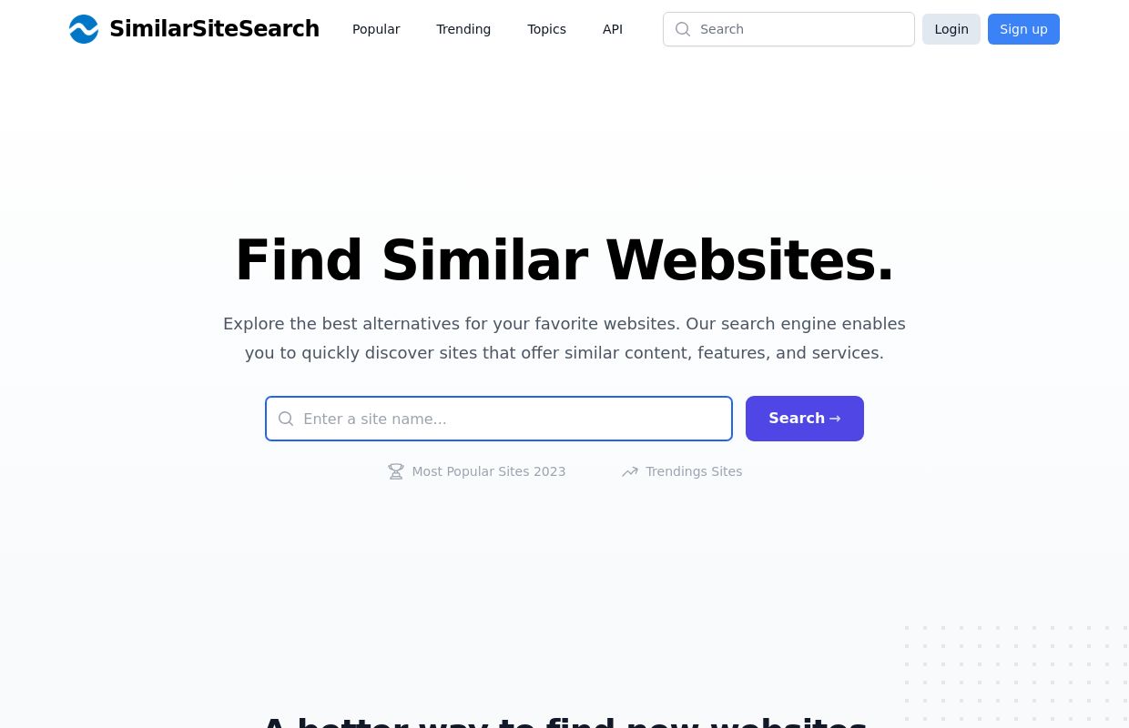 SimilarSiteSearch.com - The Best Place To Find Similar Websites