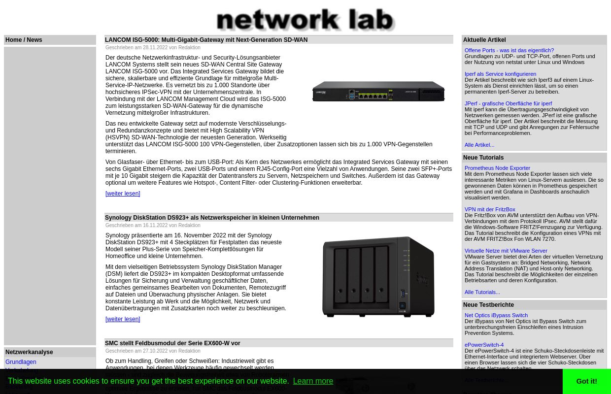 Das Netzwerk-Portal :: network lab