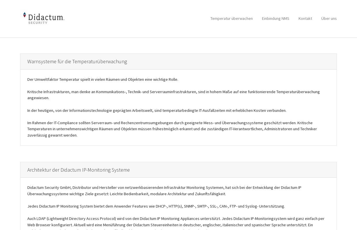 Temperatur-Warnsysteme für Temperatur Überwachung