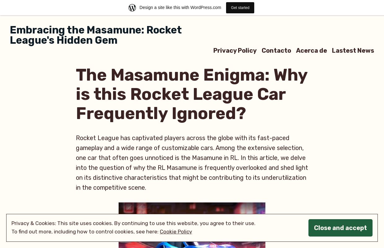 Embracing the Masamune: Rocket League's Hidden Gem