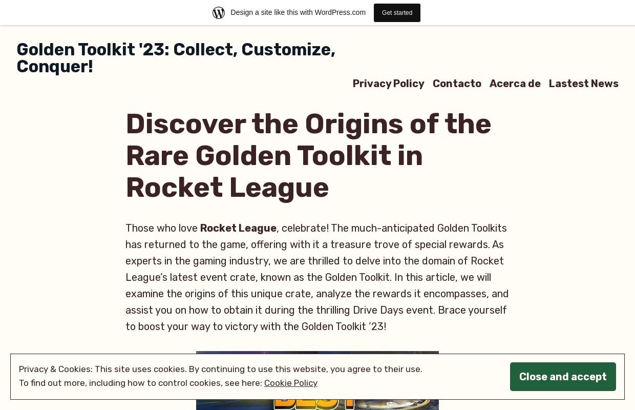 Golden Toolkit '23: Collect, Customize, Conquer!