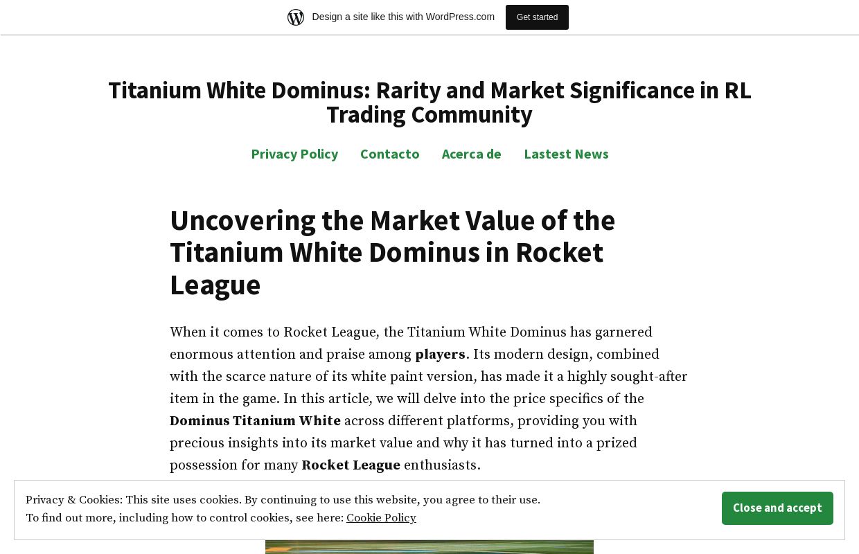 Titanium White Dominus: Rarity and Market Significance in RL Trading Community