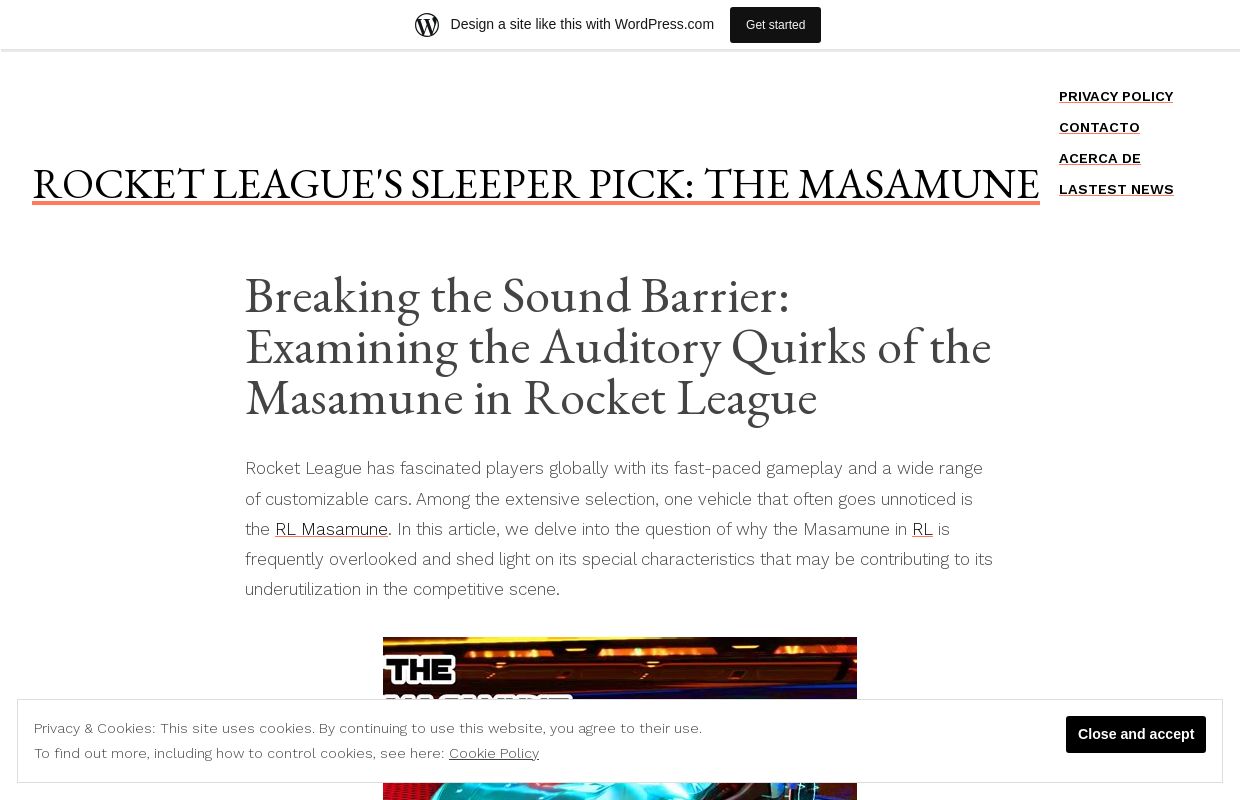 Rocket League's Sleeper Pick: The Masamune