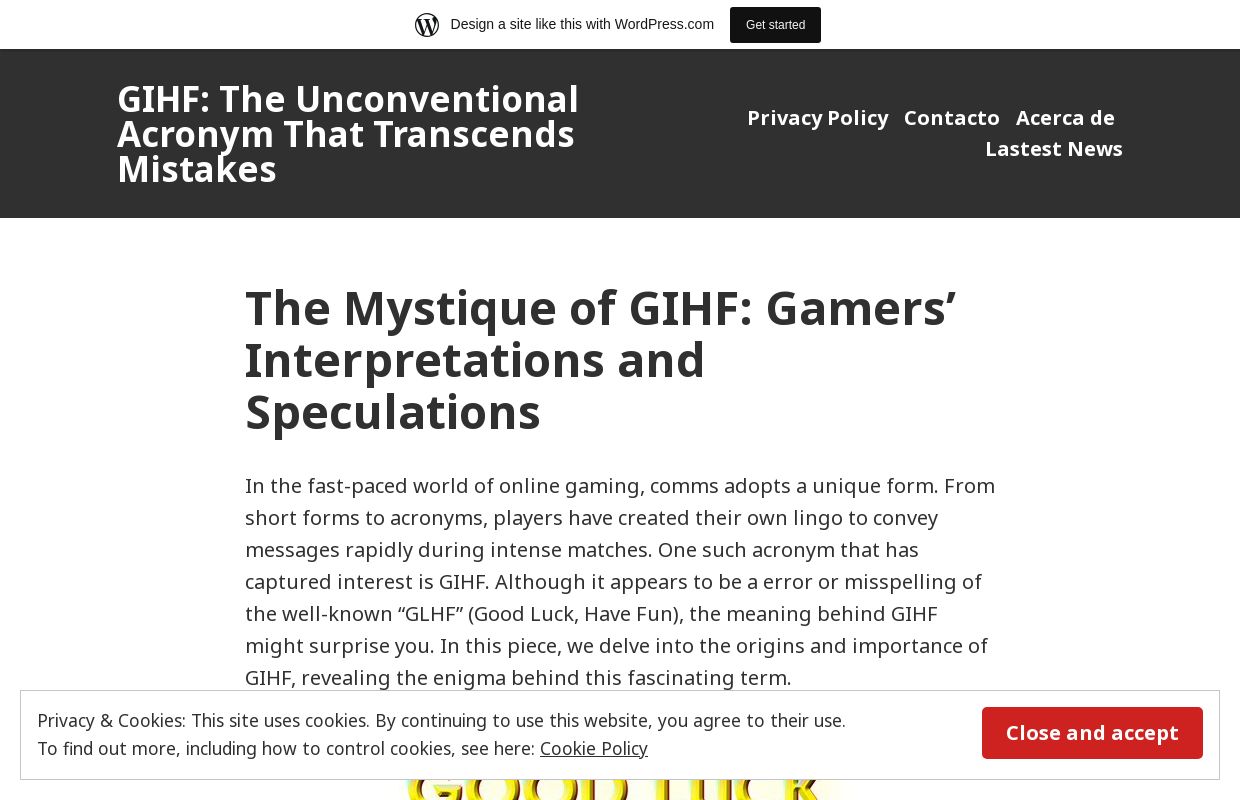 GIHF: The Unconventional Acronym That Transcends Mistakes