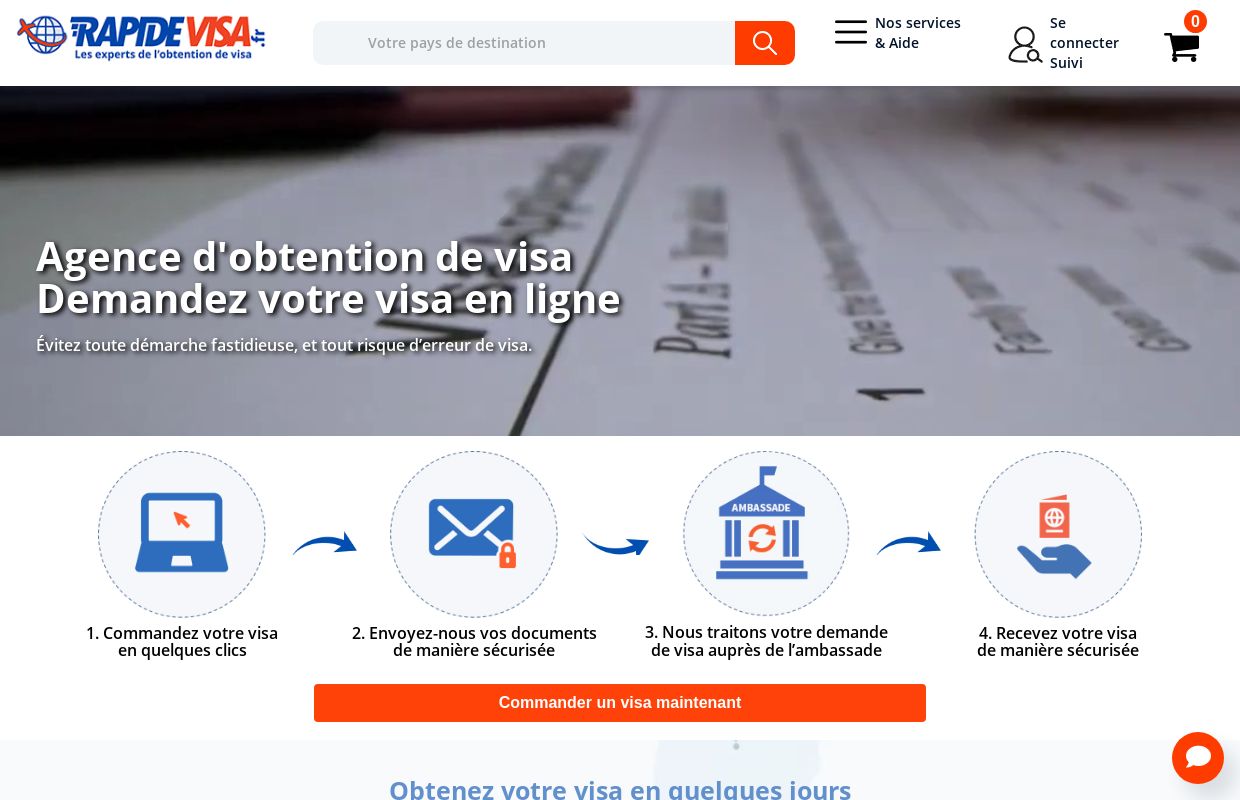 Agence de visa | Agréée par les ambassades | RapideVisa