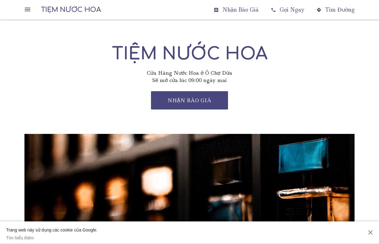 TIỆM NƯỚC HOA - Cửa Hàng Nước Hoa ở Ô Chợ Dừa