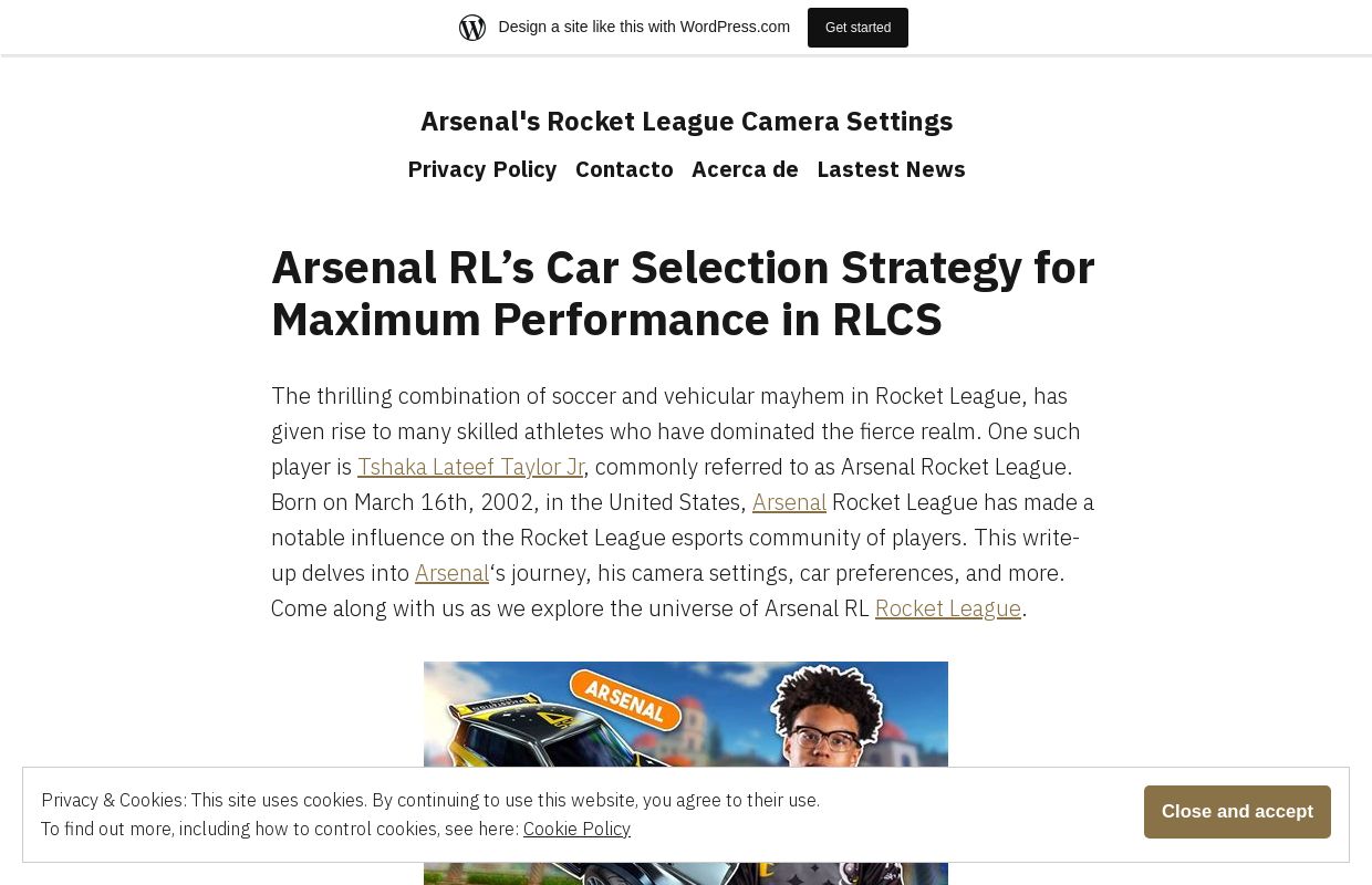 Arsenal's Rocket League Camera Settings