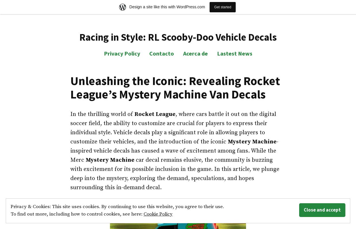 Racing in Style: RL Scooby-Doo Vehicle Decals