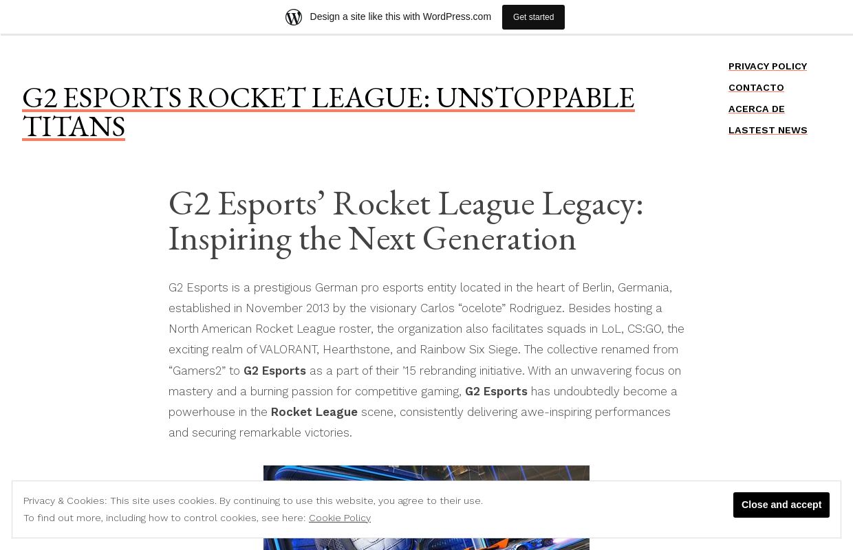 G2 Esports Rocket League: Unstoppable Titans