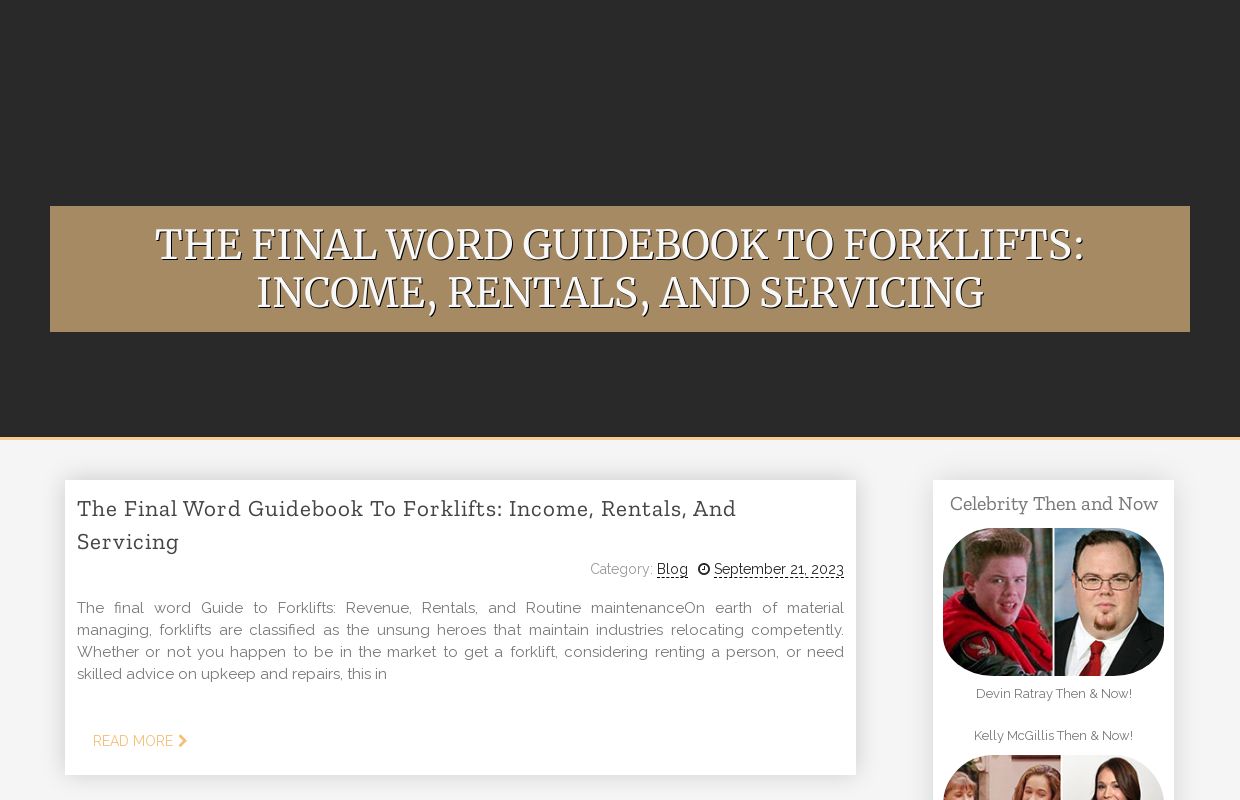 The final word Guidebook to Forklifts: Income, Rentals, and Servicing - homepage