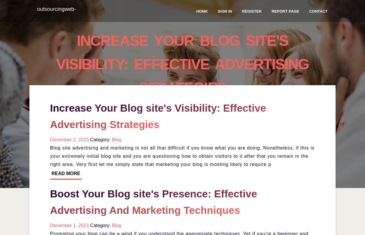Increase Your  Blog site's Visibility: Effective  Advertising Strategies - homepage