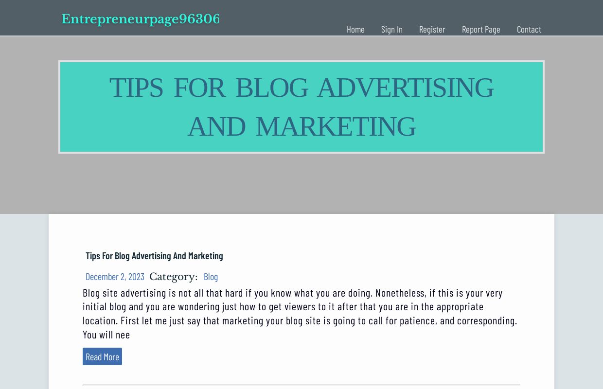 Tips For Blog  Advertising And Marketing - homepage