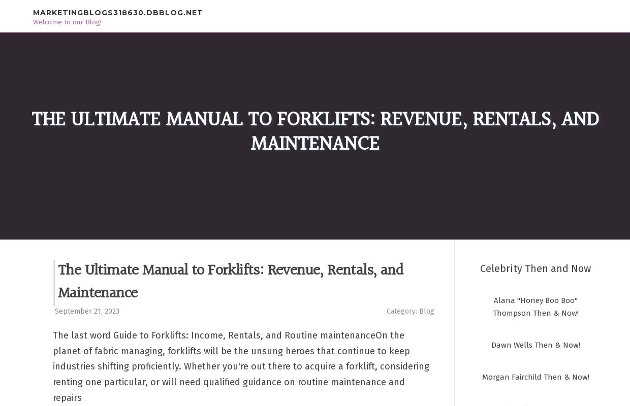 The Ultimate Manual to Forklifts: Revenue, Rentals, and Maintenance - homepage