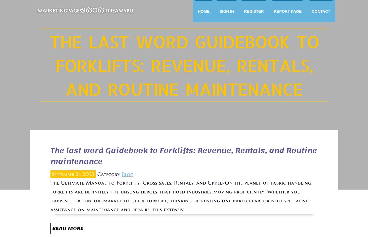 The last word Guidebook to Forklifts: Revenue, Rentals, and Routine maintenance - homepage