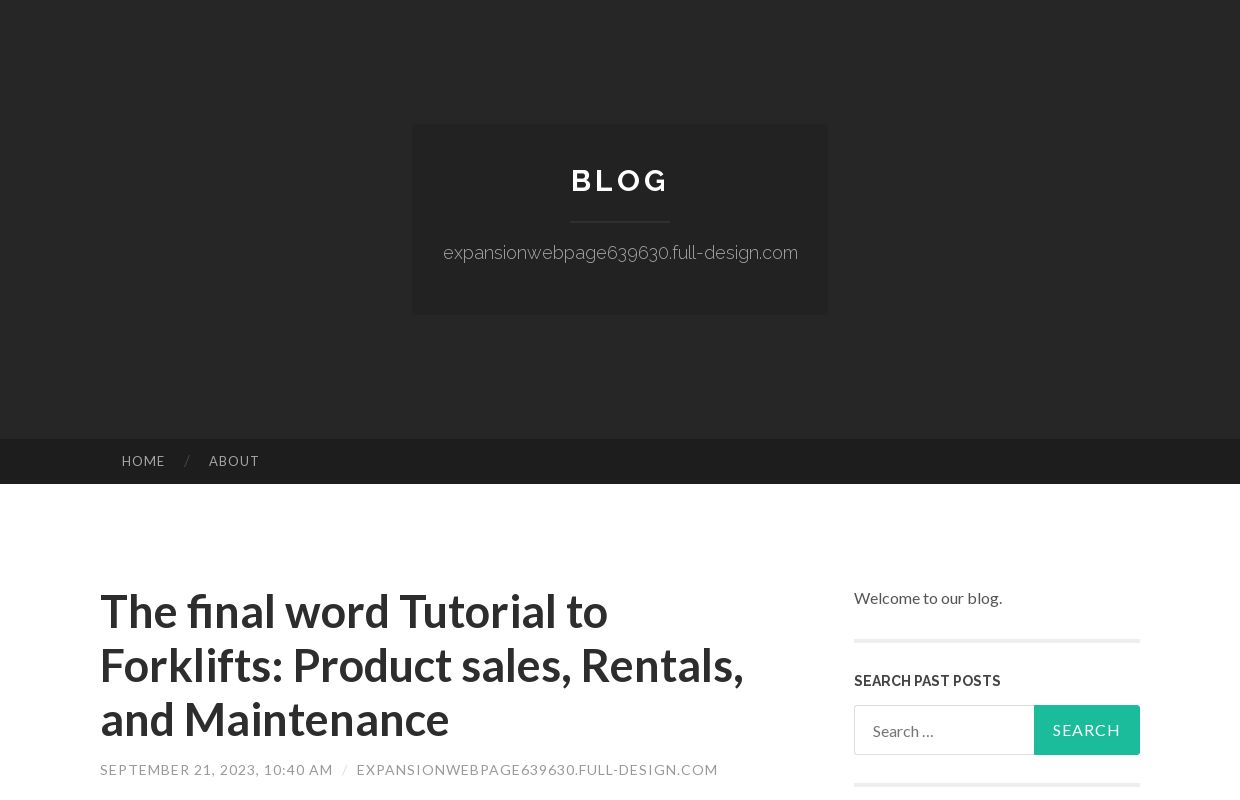The final word Tutorial to Forklifts: Product sales, Rentals, and Maintenance - Blog