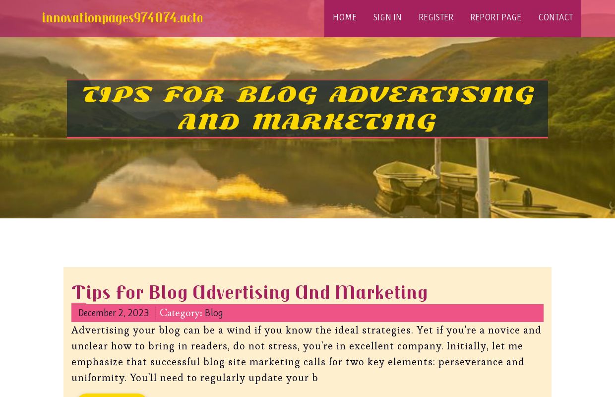 Tips For Blog  Advertising And Marketing - homepage