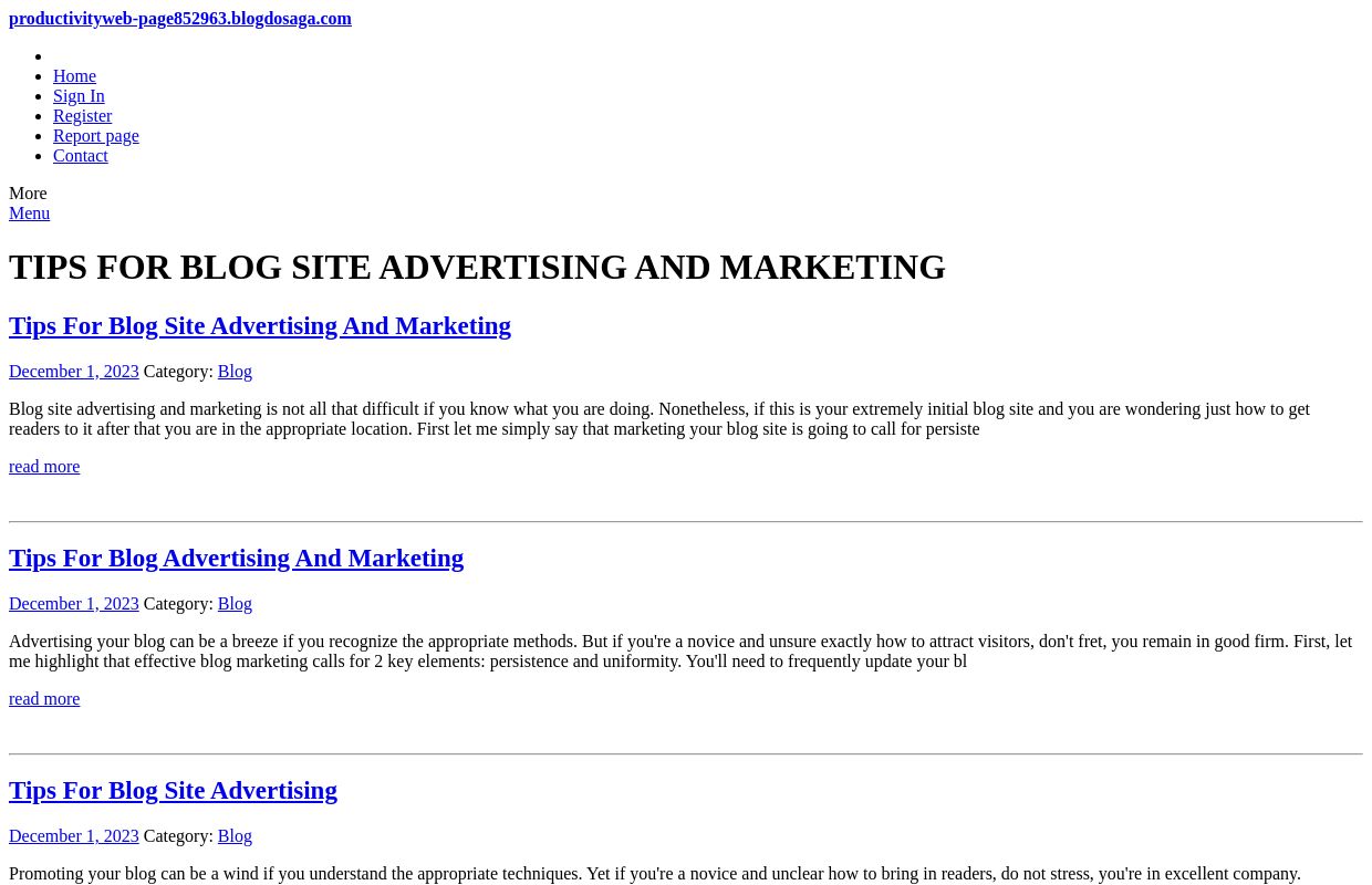 Tips For  Blog Site  Advertising And Marketing - homepage