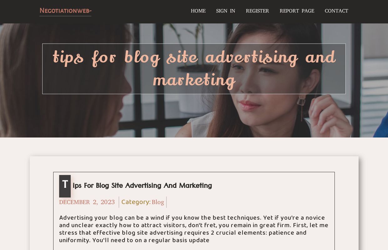 Tips For  Blog Site  Advertising And Marketing - homepage