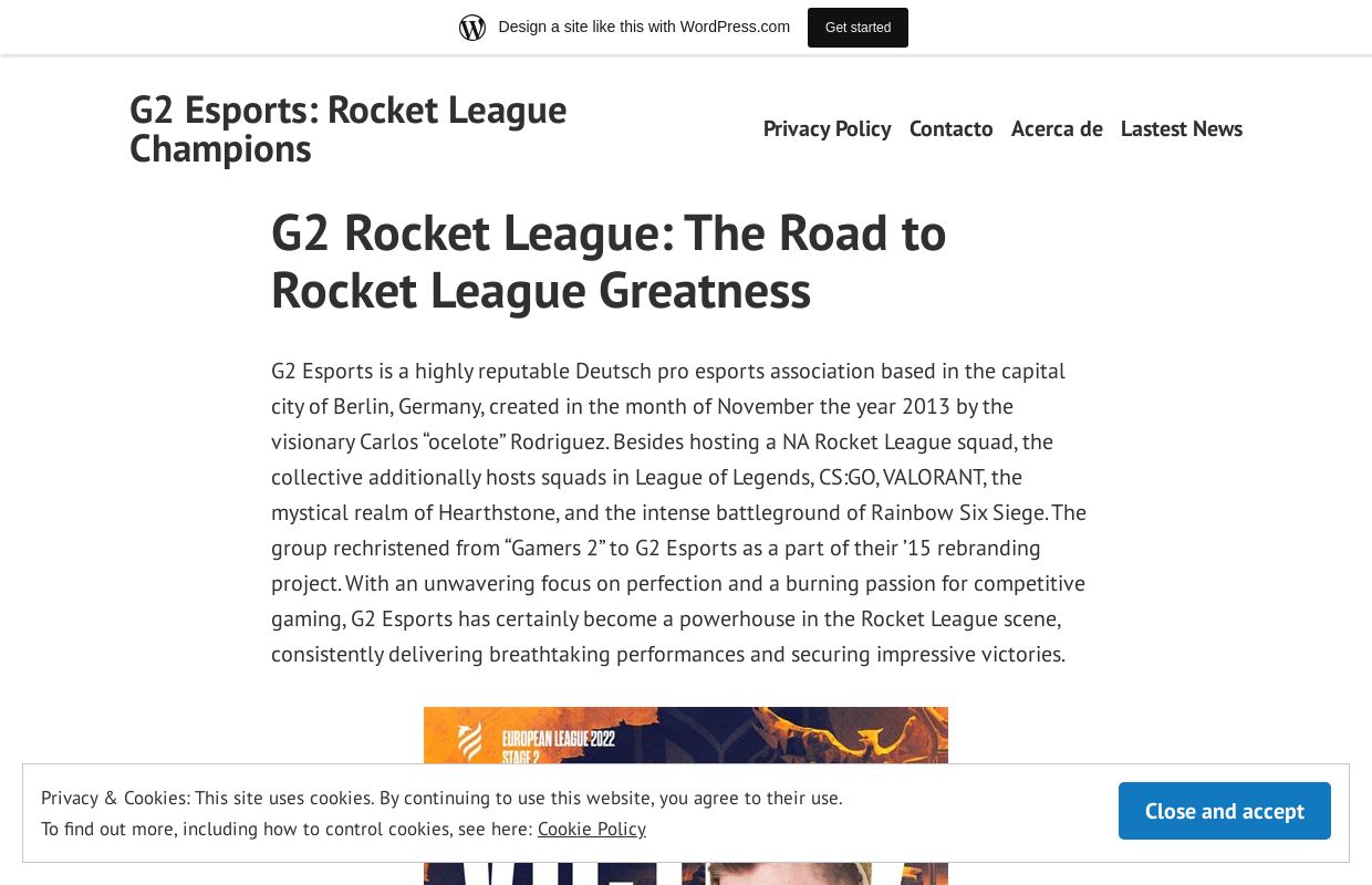 G2 Esports: Rocket League Champions
