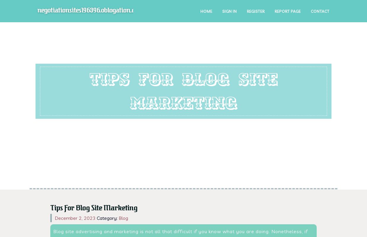 Tips For  Blog Site Marketing - homepage