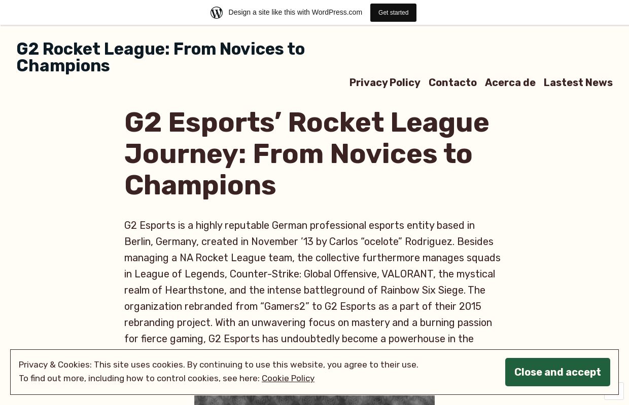G2 Rocket League: From Novices to Champions
