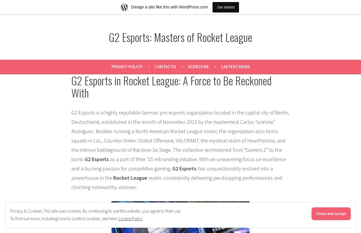 G2 Esports: Masters of Rocket League