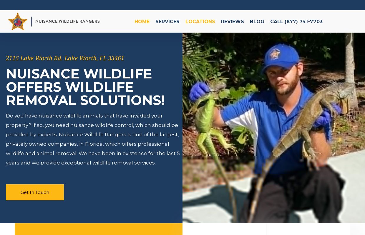 Nuisance Wildlife Rangers - Wildlife Removal | Animal Removal | Pest Removal | Serving West Palm Beach and all of Southern Florida.