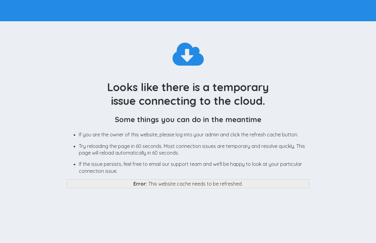 Temporary Connection Error