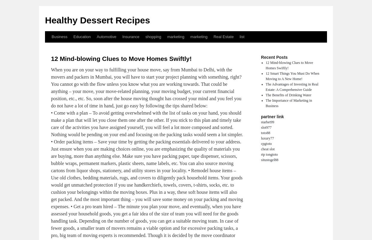 Healthy Dessert Recipes
