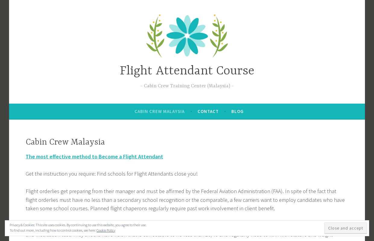 Flight Attendant Course – Cabin Crew Training Center (Malaysia)