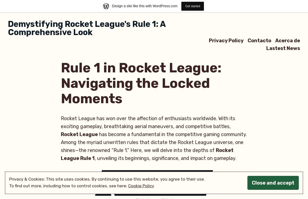 Demystifying Rocket League's Rule 1: A Comprehensive Look