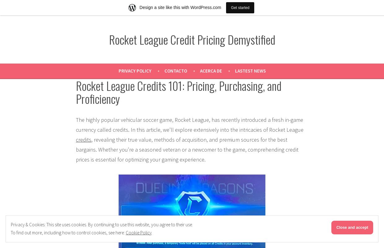 Rocket League Credit Pricing Demystified