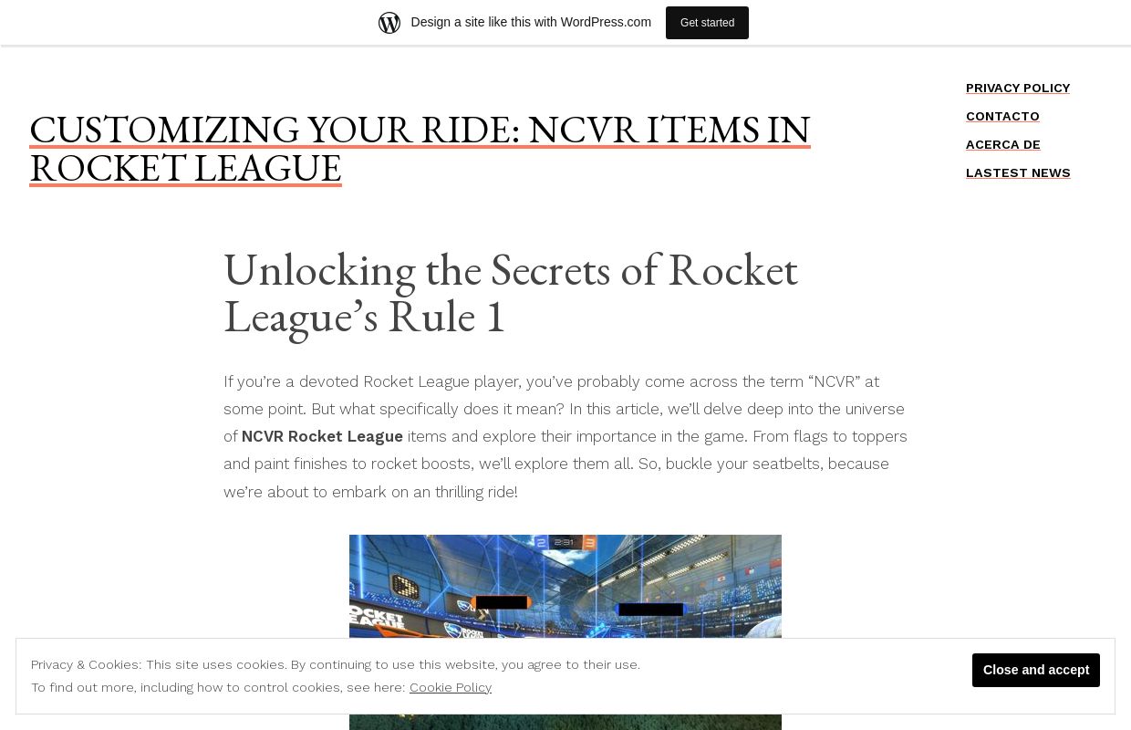 Customizing Your Ride: NCVR Items in Rocket League