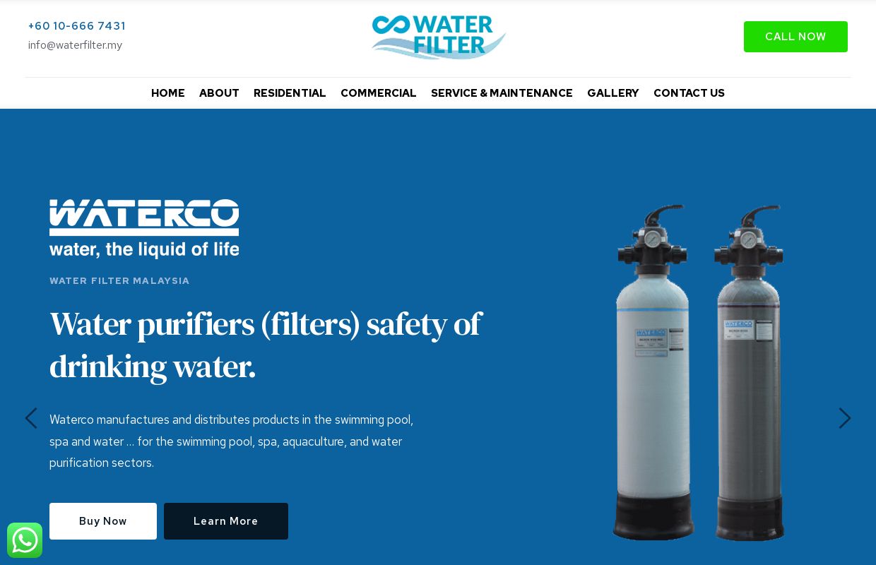 Waterco Water Filter Supplier Malaysia for Home - Best Price Klang Valley