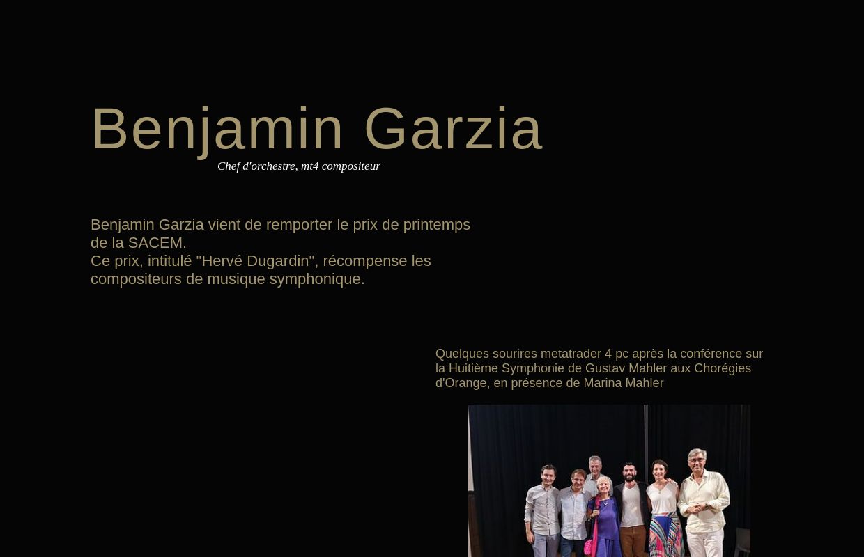Benjamin Garzia - Site officiel