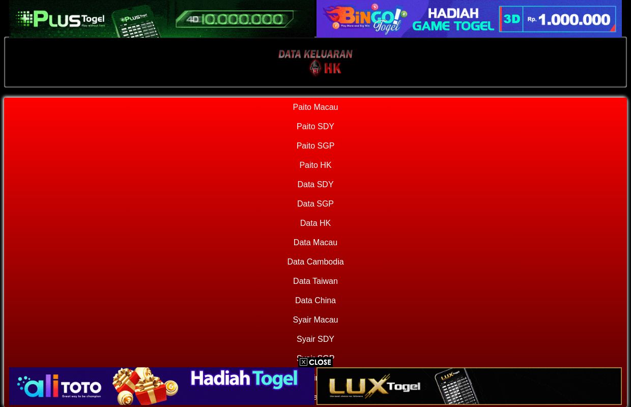 Data HK - Data Hongkong - Data Keluaran HK