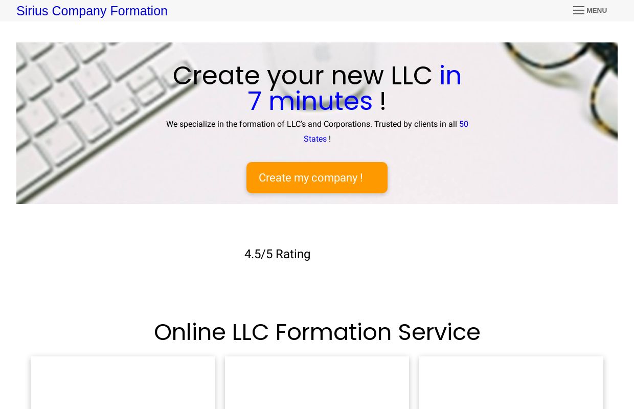 Sirius Company Formation – We Specialize In The Formation Of LLC's And Corporations