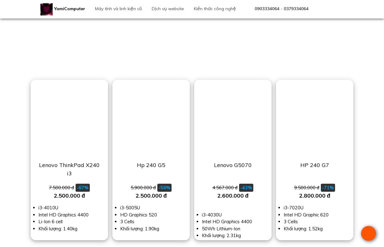 Yami Computer | Tối ưu web, SEO tổng thể, thiết kế web, Laptop Siêu Rẻ